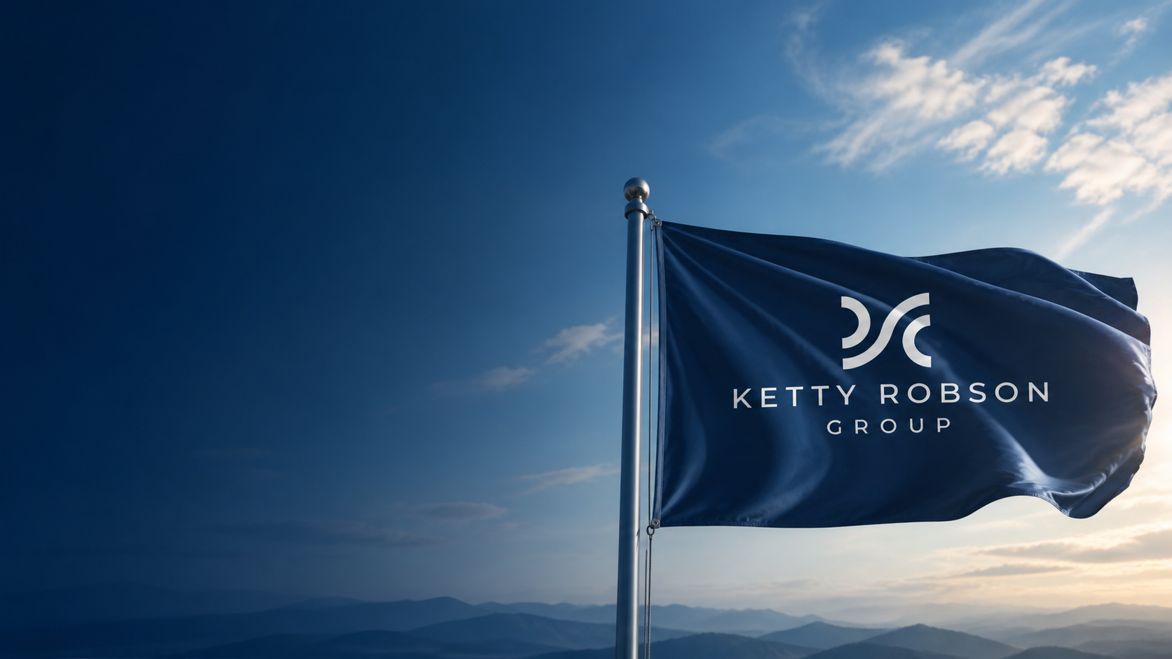 Ketty Robson flag and skyline